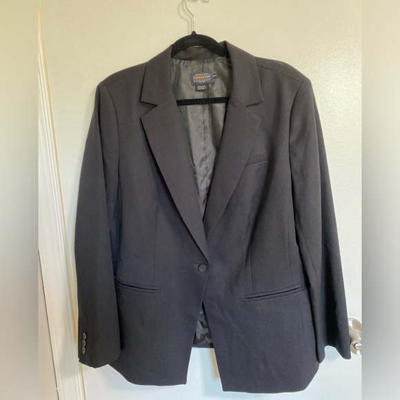 Pendleton Black Blazer Jacket Tailored Elegance Size W18 - Picture 1 of 3